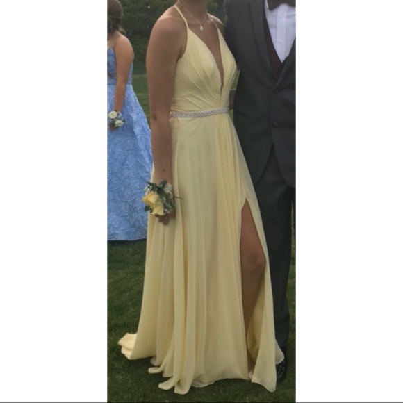 Yellow Prom Dress - Elegant and Classy - Picture 2 of 4